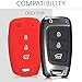 kwmobile Funda de Silicona Compatible con Hyundai Llave de Coche Plegable de...