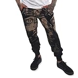 Yakuza Herren Pray Casual Jogginghose, Schwarz, L