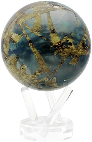 MovaGlobe Titan Moon 4.5" with Base, Solar Powered Rotating Globe No Need of Battery or Chord, Unique Gift and Decoration