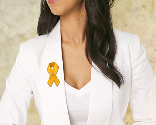 Image of 1 /2 /5 /10 /25 /50 /100pcs Satin Awareness Ribbon Pins (Pick your color), for Cancer & Disease Awareness, Bulk Quantities for Fundraising, Events, Gift Giving