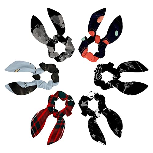 Éviter les cheveux cassés avec ce lot de 6 chouchous nœud papillon noir