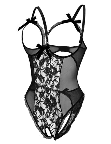Image of Avidlove Women One Piece Lingerie Sexy Lace Babydoll Mini Bodysuit