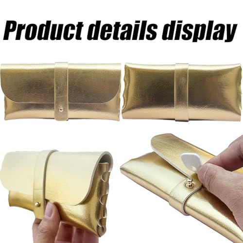 Image of Glasses storage bag Travel sunglasses myopia glasses storage bag Fashion leather storage bag