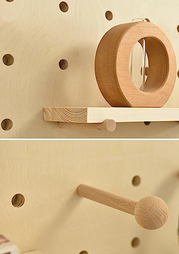 Genérico Estante de Pared para Herramientas, Panel Perforado para Garaje, Almacenamiento de Brocas, Juego de Llaves, Soportes, Panel Perforado de Madera para baño, Tablero Colgante de Madera, Juego d