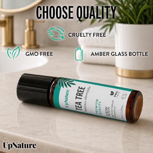 Image of UpNature Tea Tree Oil Roll On - Tea Tree Essential Oil Roller Ball for Skin
