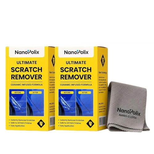 Nanopolix Polish Auto Rimuovi Graffi – Panni Microfibra (2 pezzi) – Rimuove Graffi Carrozzeria e Plastica