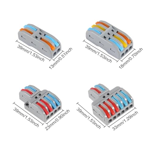 Connecteurs de fil à levier avec assortiment d'épissure compacte