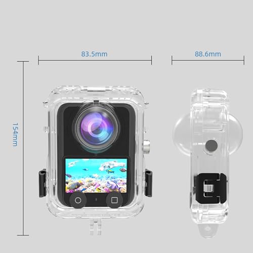 Honbobo Unsichtbares Tauchgehäuse für DJI Osmo 360, 40M Wasserdichtes Gehäuse Unterwassergehäuse Schutzgehäuse Schutzgehäusehülle Zubehör für DJI OSMO 360