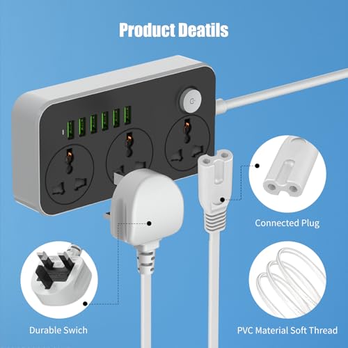 UK Power Cable，Figure 8 power lead for tv power cable,2 Pin Mains Power Lead Fig Figure 8 Cable compatible with TV/Printer/PS4/PS3/PS5 (1.8M) - Image 4