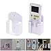MGGi 2 Pack Remote Control Holder Rack Wall Mounted Air Condition TV Remote Storage Box Organizer, Wall-Mounted Organizer Self Adhesive Media Storage Box Case for Air Conditioner Controller - White