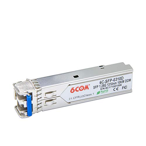 Image of 1.25G SFP Transceiver 1000BASE-LX Module, 1310nm SMF, up to 10 km, Compatible for Cisco GLC-LH-SMD, Ubiquiti, Netgear, D-Link, Supermicro, Mikrotik