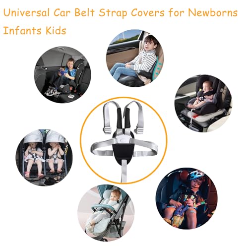 Image of 3 Pack Universal Car Seatbelt Crotch Cushion,Car Seat Belt Kit,Soft Seat Belt Strap Covers