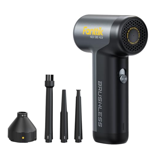 Fanttik B8 Ace Electric Air Duster, Compressed Air Duster, 110000RPM Brushless Motor, 2600mAh Rechargeable Battery, LED Light, Air Blower for Keyboard, PC Fans & Housing, Cabinet