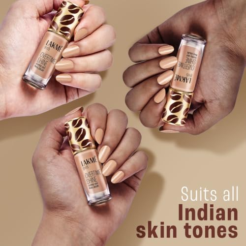 Image of Lakme 9 to 5 Overtime Shine Nail Polish - Coffee Edit-07 Maple Macchiato 6ml