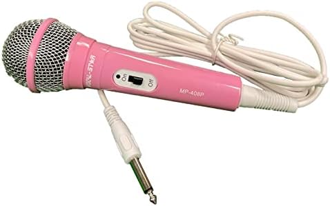 Vocal-Star 2 Pink Wired Microphones With 3m Cable, Dynamic Unidirectional, Perfect for Singing, Karaoke, MP408p