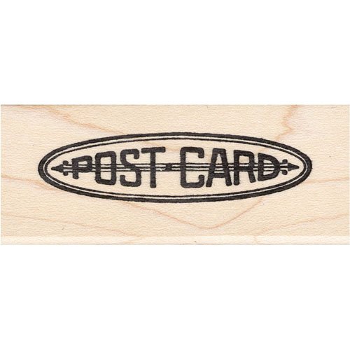 Post Card Oval Rubber Stamp #TOP22