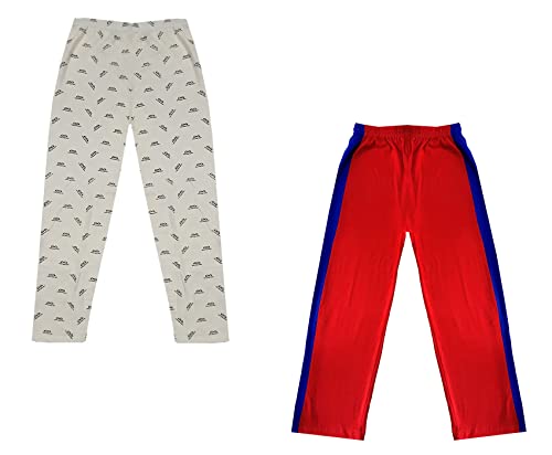 Image of indi weaves Boys and Girls Cotton Solid and Printed Pyjama /Pant /Trackpants