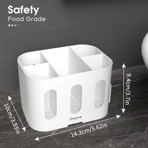 iHave Toothbrush Holder, 5 Slots Electric Toothbrush Holders for Bathroom Countertop, Ventilated Bathroom Storage Organiser Caddy with 2 Hanging Holes - Cosy Home Interiors iHave Toothbrush Holder, 5 Slots Electric Toothbrush Holders for Bathroom Countertop, Ventilated Bathroom Storage Organiser Caddy with 2 Hanging Holes - Image 6
