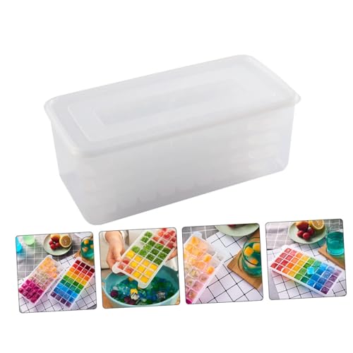 Molde de cubos de hielo cuadrado con tapa y caja de almacenamiento miniatura 5