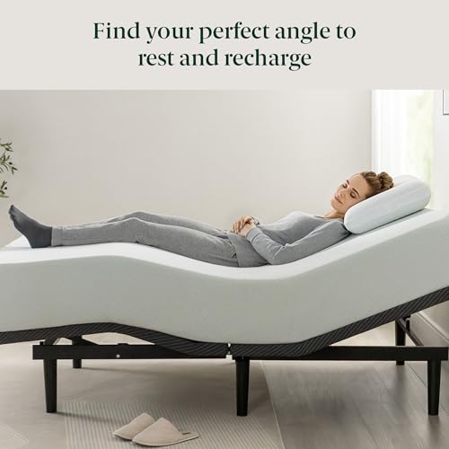 Image of Zinus Nadia Adjustable Bed Frame, Electric Reclining Platform Bed Base, 5-Function Wireless Remote, Independent Head and Foot Incline, Easy, Tool-Free Assembly, Twin XL
