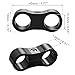 X AUTOHAUX 8 Pcs Car AN6 Hose Separator Clamp Fitting Adapter for 3/8 Fuel Hose Oil Line Brake Line Aluminum Alloy Bracket Fuel Line Mounting Divider Black