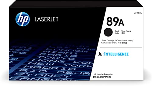 HP 89A CF289A, Cartuccia Toner Originale da 5000 Pagine, Compatibile con le Stampanti LaserJet Enterprise M507 e MFP M528, Nero