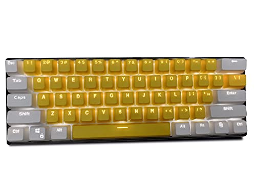 Keycaps 61 PBT Keys Mechanical Keyboard Double Backlit Word Transparent Color Gaming keycaps per US Layout per Cherry MX Only sell
