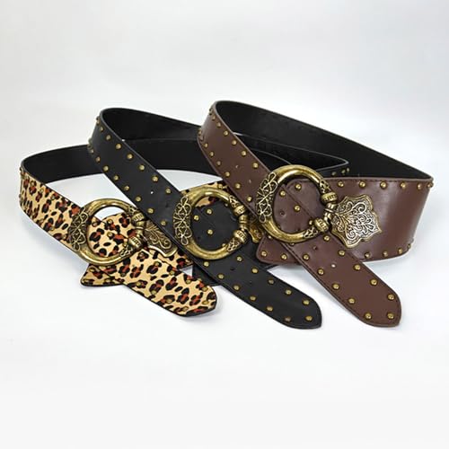 Adjustable Corset Belt Aesthetic Carved Buckle Belt Waist Cincher PU Leather Waistband Western Styles Waist Ornament4