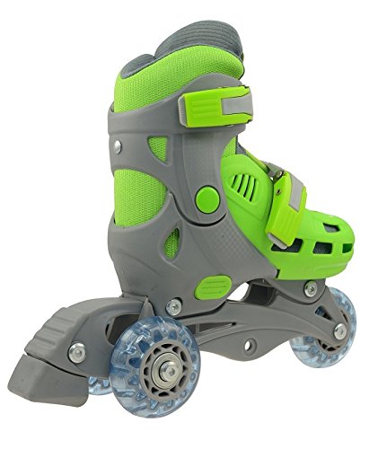 Sulov Unisex-Youth TRISKAT13.4-XS Children in-Line Skate Triskate, Size-Extra-Small, Color-Green