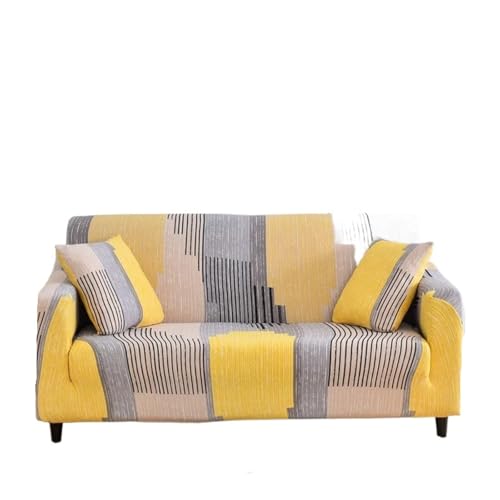 Elegante funda de sofá extensible con estampado floral con banda elástica para dormitorio, oficina, sala de estar, 1 pieza (15,3 Seater)