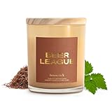 Homesick Scented Candles for Home (Beer League) - 7.5 oz Long-Lasting Natural Soy Wax Blend Jar Candle Gift for Women & Men for All Occasions, 30-35 Hours Burn Time - Notes of Tobacco & Tonka