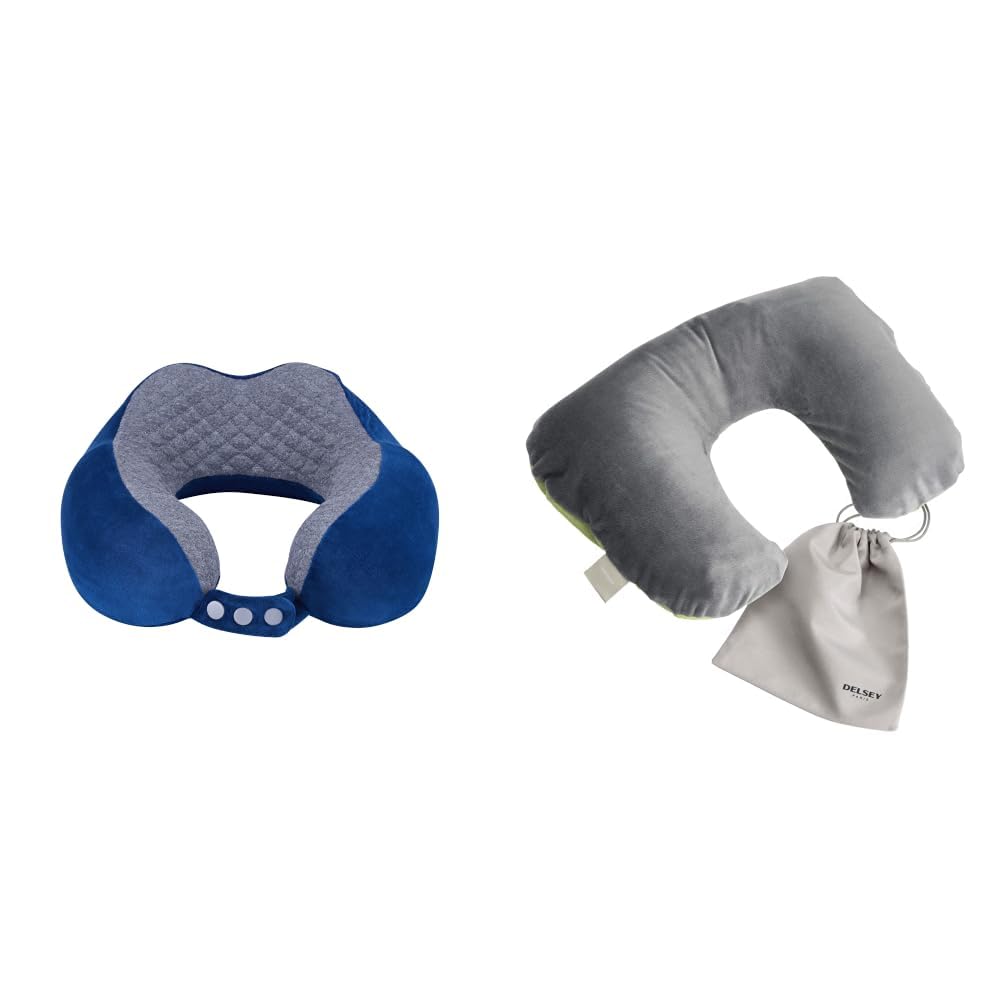 delsey paris Travel Neck Pillow- Navy + Lime Travel Pillow (394026013)-picture-6
