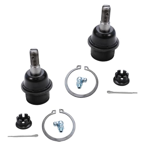 Image of Detroit Axle - Front Lower Control Arm Brackets + Lower Ball Joints + Outer Tie Rods + Sway Bars Replacement for Chevrolet Trailblazer EXT GMC Envoy Bravada (14mm Tie Rods Only) - 8pc Set