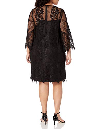 Rachel Rachel Roy Women\'s Bell Sleeve Lace Dress, Black, 14