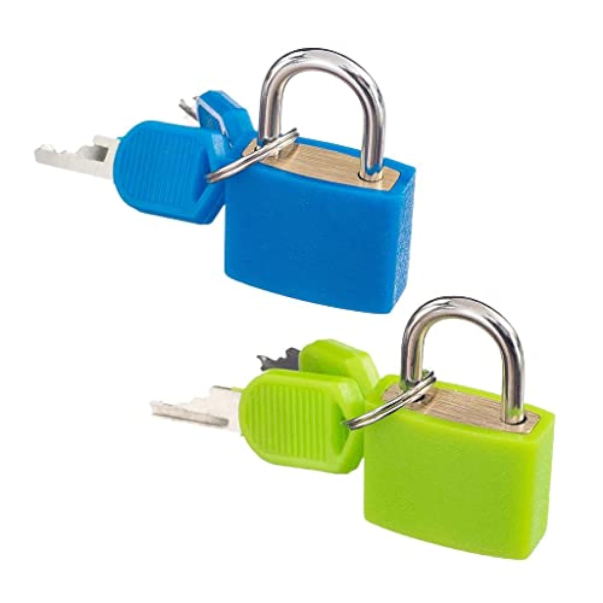 BNF®2Pieces Small Padlock with Keys, Green/Blue