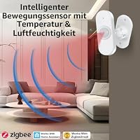 Haozee Smart-Bewegungsmelder, Zigbee-PIR-Bewegungsmelder mit Temperatur – Ansicht 2