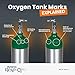 Dynarex Resp-O2 M24 Oxygen E-Cylinder with CGA 870 Toggle Valve - 4.6L Standard Size Oxygen Cylinder - Lightweight Aluminum Portable Tank with 680L Oxygen Capacity