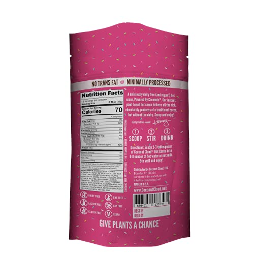 Coconut Cloud: Dairy-Free Instant Hot Cocoa Mix | Vegan, Natural, Delicious, Creamy Chocolate (Made In Colorado From Premium Coconut Milk Powder), Birthday Cake Hot Cocoa, 7 Oz #TOP1
