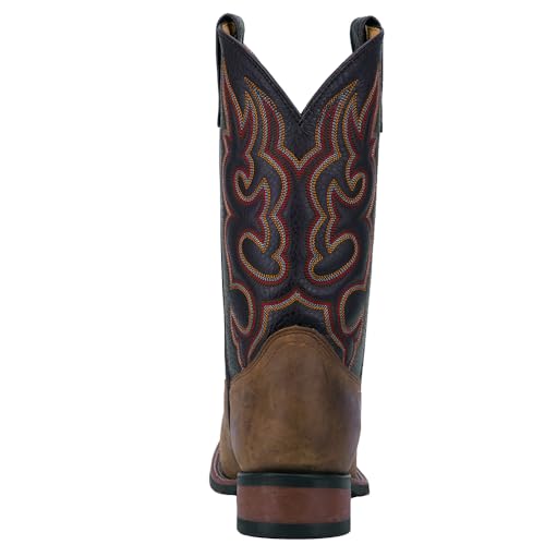 Laredo Dan Post Black/Sand Lodi Mens Square Toe Western Boots 78773