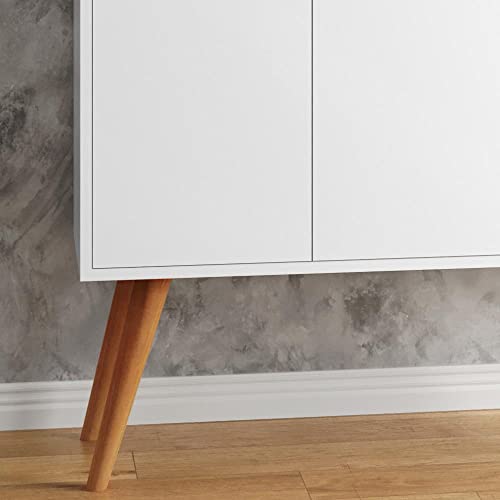 Aparador Sala de Jantar/Balcão Buffet 3 Portas Wood Premier (Branco)