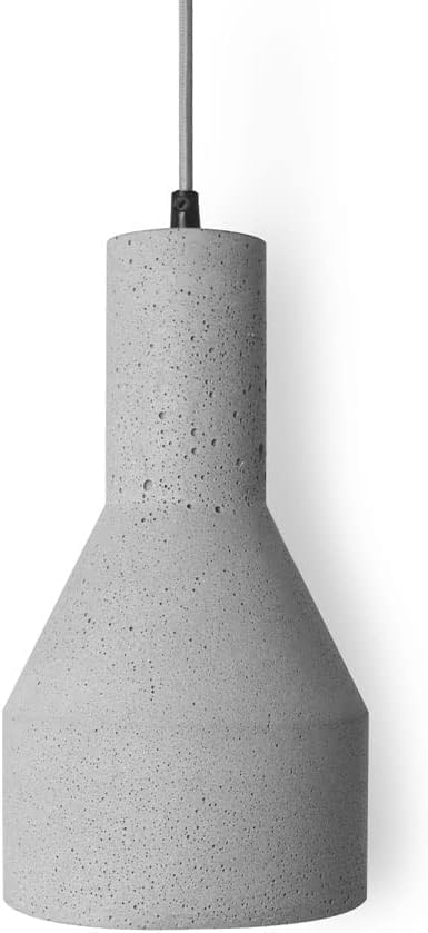 Lustre béton dôme 15cm luminaire rétro pour éclairage table de chevet et restaurant