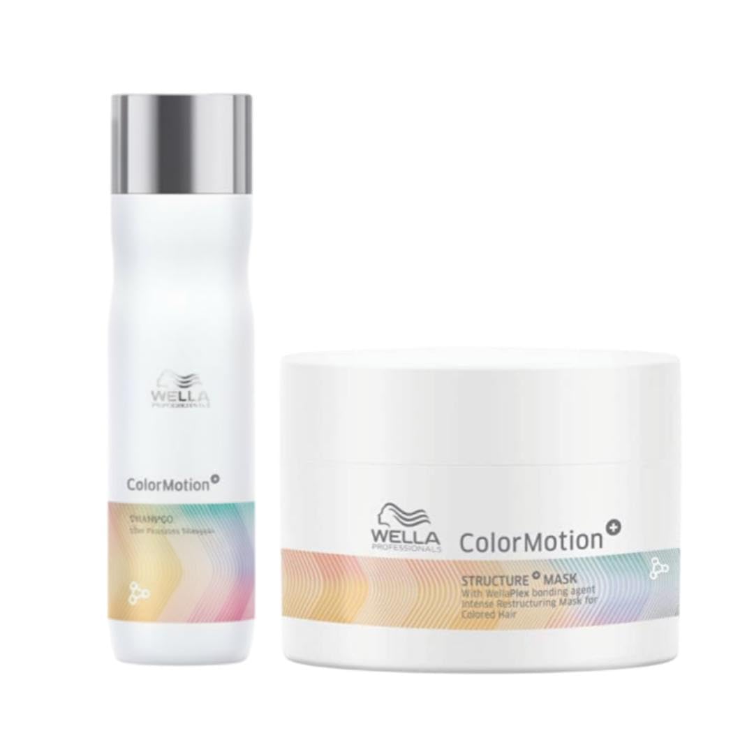 Wella Professionals ColorMotion + Color Protection Shampoo 250ml and Structure + Mask 150ml duo-image-47