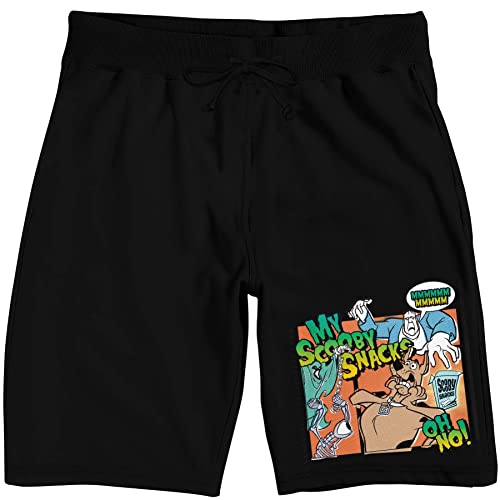 Scooby Doo Scooby Snacks Men's Black Sleep Pajama Shorts