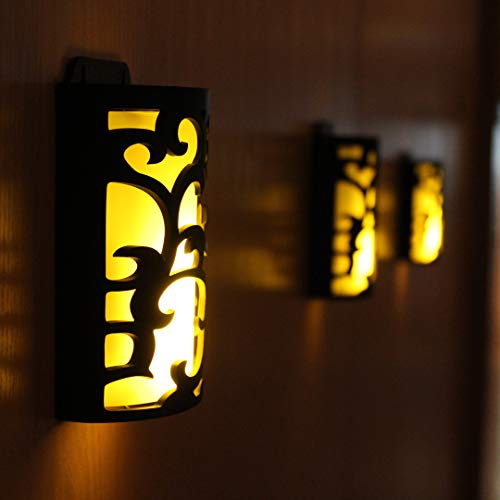 Wralwayslx Decorative Lanterns With Timer, Candle Light Flameless Candles Indoor/Outdoor Wall Sconces,Flickering Flames Wall Light thumb #1