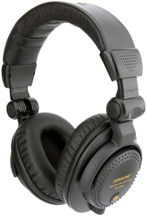 Studio Monitor Headphones & Mixing DJ Stereo Headsets with 50mm Neodymium Drivers and 3.5mm to 6.35mm Jack for Computer Recording Podcast Keyboard Guitar Laptop Synthesizer