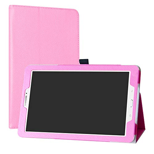 Galaxy Tab E 9.6 Case,Mama Mouth PU Leather Folio 2-Folding Stand Cover with Stylus Holder for Samsung Galaxy Tab E 9.6 / E Nook 9.6 Inch T560 T561 T567 Verizon 4G LTE,Pink