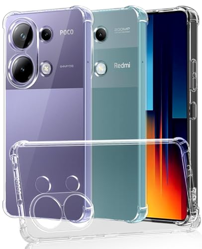 SineOrdo Funda Compatible con Xiaomi Redmi Note 13 Pro 4G & Poco M6 Pro 4G Carcasa, Xiaomi Redmi Note 13 Pro 4G & Poco M6 Pro 4G Fundas Ultrafina Silicona TPU Gel Cover Suave Móvil Case - Transparente