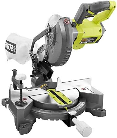 RYOBI 18-Volt ONE+ Cordless 7-1/4 in. Compound Miter Saw (Tool Only) with Blade (Renewed)