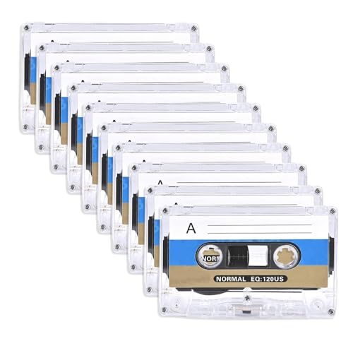 10 Stück Rauscharm Audiokassetten, Leer Audio Kassetten ,90 Min Leerkassetten,Audio Kassette für Seminare, Vorlesungen und tägliche Aufzeichnungen