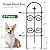 AMAGABELI 8 Panels 32in(H)×10ft(L) Decorative Garden Fence No Dig Rustproof Metal Pre-Linking Fence Panels Garden Edging Border Animal Barrier Fencing for Flower Beds Yard Patio Outdoor Decor Black